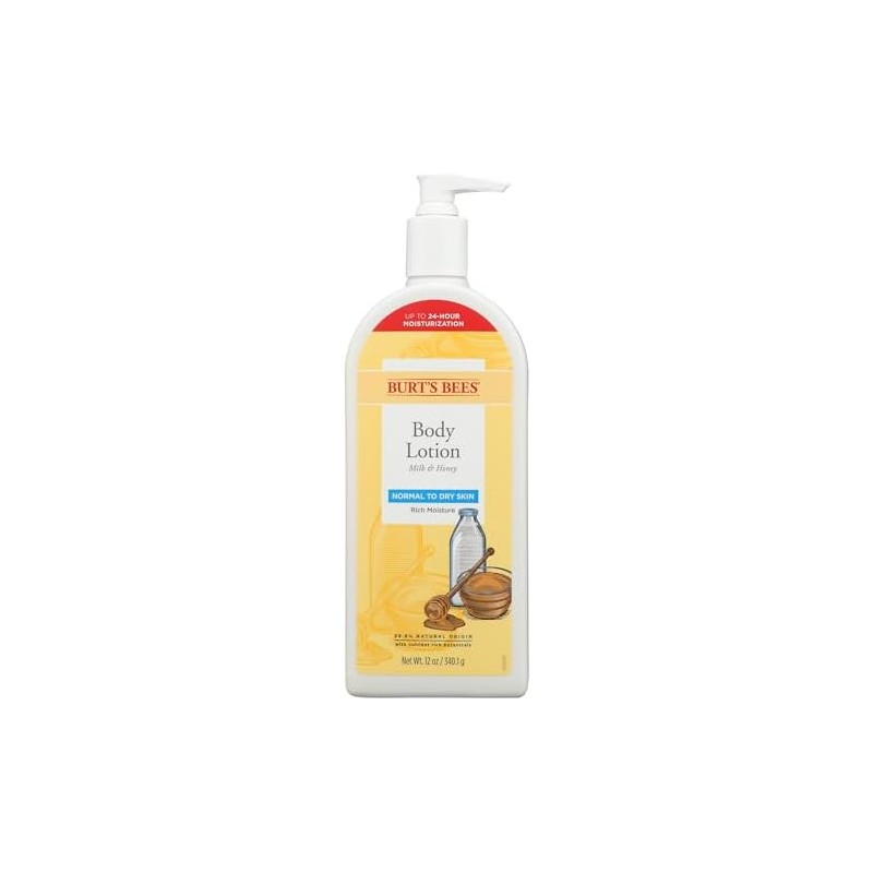Burt's Bees Milk and Honey Body Lotion, 12 Ounces (Packaging