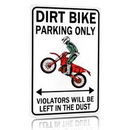 Smilelife Dirt Bike Accessories Motorcross Gifts Funny Dirty Bike Parking Only Vintage Tin Sign for Man Cave Boy's Room Garage Wall Decor 8x12 Inch (3064)