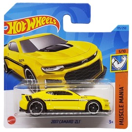 Hot Wheels - 2017 Camaro ZL1 - Muscle Mania 5/10 - HKJ52 - Short Card - GM - Yellow - Mattel 2023