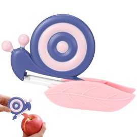 Sparschäler Kinder,keramik sparschäler,Kartoffelschäler Tragbarer Obstschäler,mit Leicht zu Greifenden Griffen,Rostschutz,Schneckenförmiges (Lila)