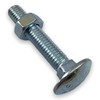 M8 Cup Square Carriage Bolt & Nut - Bright Zinc