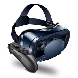 Yoidesu Auriculares VRG Pro 3D VR, Auriculares Universales VR 3D para Teléfono, Parche Ocular Extraíble, Soporte para Miopes, Gafas Universales de Realidad Virtual para TV, Películas,