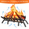 Jusgym Fireplace Grate 30 Inch with 8 Support Legs, Solid