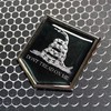 Dont Tread ON ME Chrome Emblem Proud Metallic Flag Car