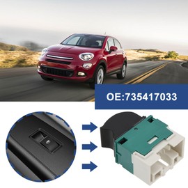 OTOTEC 1pc Electric Power Window Control Switch Button Compatible with Fiat Doblo Idea Lancia Musa 5 Pins Replacement Part OE 735417033