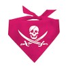 Pirate Skull Flag Dog Bandana (Hot Pink, XS 872)