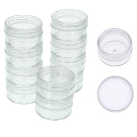 10 Clear Empty Containers Jars Cosmetic Pot Small Travel Sample Cream Makeup Jar