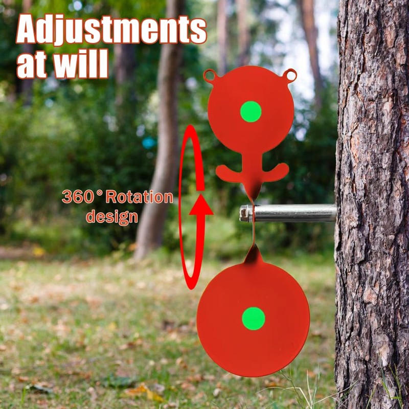 Spinner Air Rifle Target, 360° Rotating Shooting Target, Metal Reset