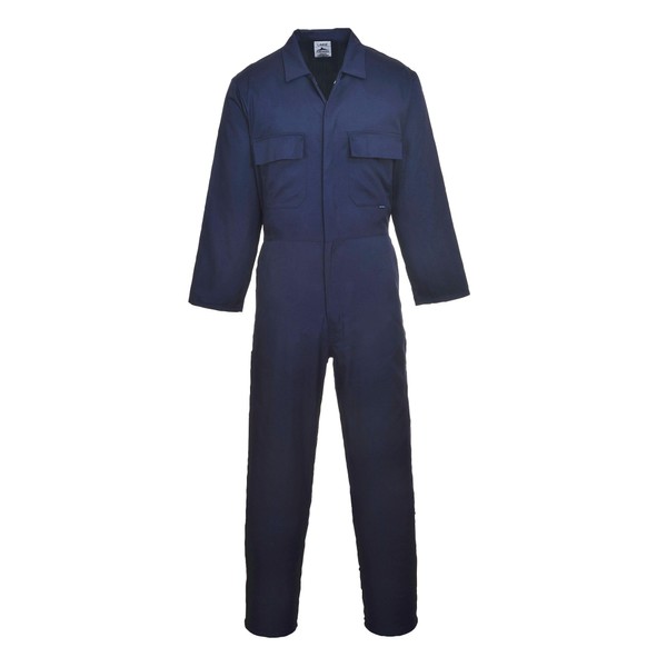 Portwest Euro Work Polyester-Cotton Overall, Navy Blue XXL