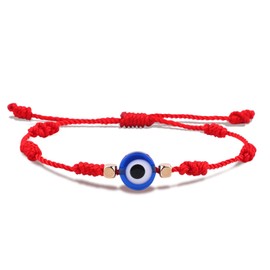 Fesciory Evil Eye Bracelets for Women, 2Pcs Adjustable Red String, 7 Knots Braided Lucky Thread, Hamsa Hand Amulet Bracelets for Men Women Jewelry Gifts (7 Knots 1pc)