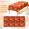 Tegeme 6 Pcs Thanksgiving Fall Leaf Tablecloth Disposable Plastic Pumpkin