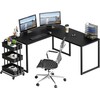 SHW 55 x 60 Inches Commercial-Grade L-Shape Corner Office Computer