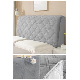 Wambere Bed Headboard Covers Bed Headboard Cover Headboard Cover for Bed Bed Back Wall Cover Dustproof Stretch Bed Headboard Cover Headboard Cushion Bed Head Backrest Cover, Dark Grey A, 200 cm