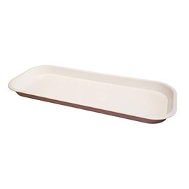Large Thin White Plastic Catering Tray - KB6 (381mm L x 152mm W x 22mm D)