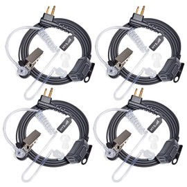 HYS Surveillance kit Headsets for Motorola Walkie Talkie CP200 Rdm2070d BPR40 CLS1110 CLS1410 CP200d 2-Way Radio, CLS RDX RDU 2 pin Transparent Security Earpiece with Mic