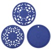 BIUDECO 3pcs Hollow Flower Heat Insulated Pads Non Slip Coasters