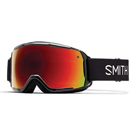 Smith Youth Medium Fit Snow Goggles Black with Red Sol-X Lens