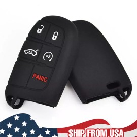 Xukey Silicon Remote Key Fob Cover Case KEY Protector For Jeep Cherokee Dodge Chrysler