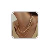 Chunky Gold Necklace Silver Thick Necklace Layered Necklace Choker Cuban
