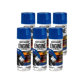 Rust-Oleum 363574-6PK Engine Enamel Spray Paint, 11 oz, Gloss Blue, (Pack of 6)