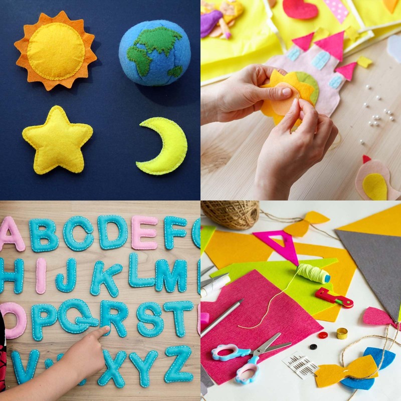 PATIKIL Soft Felt Sheets Fabric Craft Sheets for DIY Hobby
