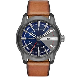 Diesel DZ1784 Men's Analogue Quartz Watch with Leather Strap