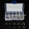 120 Pcs E-Shaped Snap Rings M1.5-M10 304 Stainless Steel Snap