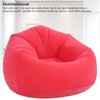 Inflatable Lounge Chair Flocking PVC Portable Folding Blow Up Sofa