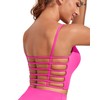 Pfreesea Strappy Sports Bras for Women High Support Open Back