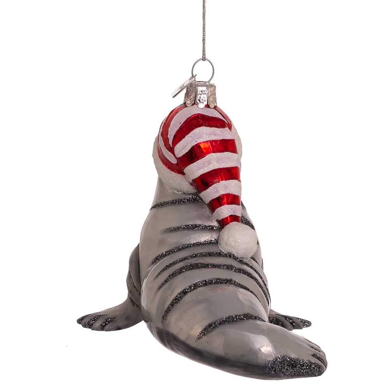 Kurt S. Adler NBX0011 Single Ornament, Gray, Red, White