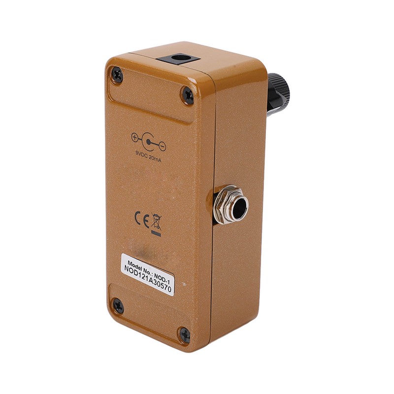 Overdrive Effect Pedal Earthy Yellow Metal Guitar Accessories with Gold