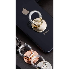 AirFly Phone Finger Ring Holder, 4 in 1, Universal Metal Phone Ring, Table Stand Kickstand, Car Vent Mount, Finger Grip Compatible All Smartphones (Rose)