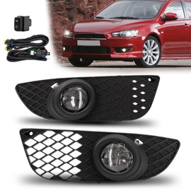 ENERBITIOUS Fog Lights Lamps Replacement for 2008-2014 Mitsubishi Lancer Sedan 4-Door Fog Light Compatible with H11 12V 55W Bulbs Switch and Wiring Kit