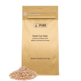 Pure Original Ingredients Steel Cut Oats (5 lb) Irish Oatmeal, Eco-Friendly Packaging