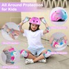 Kids Helmet, Toddler Bike Helmet with DIY Stickers Unicorn Knee