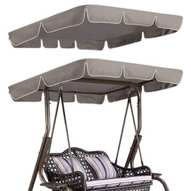Timoau Porch Swing Canopy, Replacement Waterproof Swing Top Cover, Outdoor 3 Seater Garden Swing Seat Canopy Cover, Sun Shade Patio Canopy Awning 72"×51"