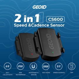 GEOID CS600 Cadence/Speed Sensor for Cycling, ANT+/Bluetooth Wireless Bicycle RPM Sensor Compatible with Bike Computers, Sport Watches, IOS/Android APPS