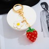 WOWORAMA Heart Bow Charm Keychain for Women Pearl Bow Tennis