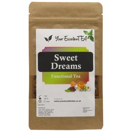 Sweet Dreams Tea for Sleep - Loose Leaf Herbal Tea Blend of Lemon Balm, Chamomile, Peppermint, Hibiscus, Rooibos