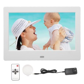 7in IPS Full Lamination HD Digital Photo Frame Video Playback WiFi Connection Electric Photo Frame Built in Speaker 100‑240V US Plug