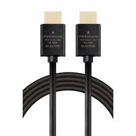 エレコム HDMI ケーブル 5m <Ver2.0> プレミアム 4K2K(60Hz) 【Premium HDMI(R) Cable規格認証済み】 18Gbps テレビ・パソコン・ゲーム機などに eARC 黒 ECDH-HDP50BK