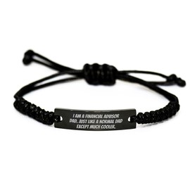 Financial Advisor Gifts for Men - Funny Quote Rope Bracelet, Gifts from Dad to Financial Advisor, Birthday Unique Present