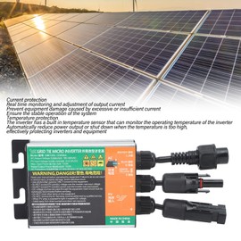 Grid Tie Micro Inverter, 300W Solar Micro Inverter, 3 Phase Photovoltaic Micro Grid Tie Inverter, AC220V MPPT Pure Sine Inverter with Temperature Islanding