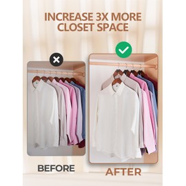 HOUSE DAY Space Saving Hanger Hooks 60 Pack, Black Clothes Hanger Connector Hooks, Heavy Duty Hanger Hooks Space Saver, Premium College Dorm Room Essentials, Good Closet Organizers and Storage