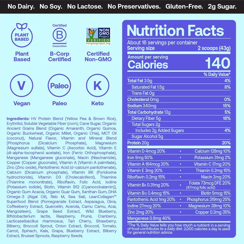 Happy Viking Superfood en polvo, vainilla