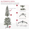 HOMCOM 6ft Unlit Snow-Flocked Slim Pine Artificial Christmas Tree with