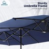 MFSTUDIO 13ft Outdoor Patio Umbrella, Double Sided Large Rectangular Umbrella