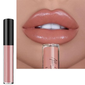 HANJILIAN 12 Colors Cream Texture Lipstick,Waterproof Creamy Lip Gloss,Non-Stick to Cup Non-Fading Long-Lasting Moisturizing Velvet Liquid,Hydrating Lip Natural Jelly Lipstick(02#,0.2Fl Oz/6ml)