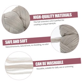 OHPHCALL 2 Rolls Polypropylene Wig Wire for Women Fake Hair Ponytail Extensions Natural Hair Wig Line Comfortable Smooth Curled or Straighten Hair Accessory