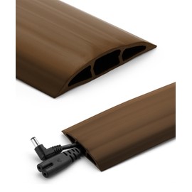 Bates- Floor Cord Cover, 10ft Cable Cover, Brown Extension Cord Cover Floor, Cord Protector, Floor Cable Cover, Cord Hider Floor, Cable Cover Floor, Cable Floor Cover, Cable Covers for Cords